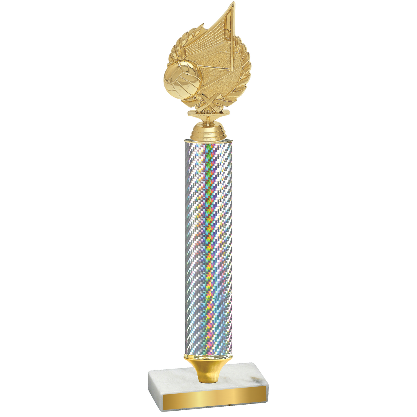 Value Silver Carbon Fiber Volleyball Trophy