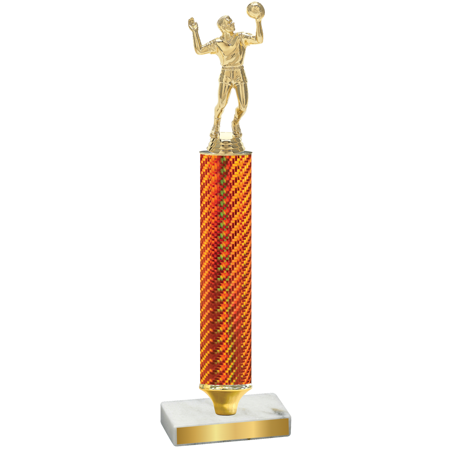 Value Orange Carbon Fiber Volleyball Trophy