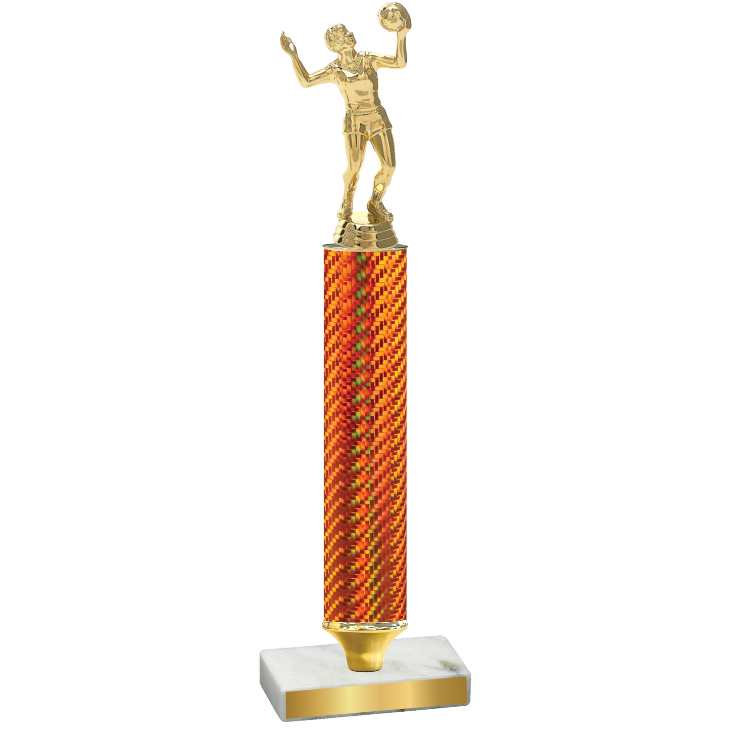 Value Orange Carbon Fiber Volleyball Trophy