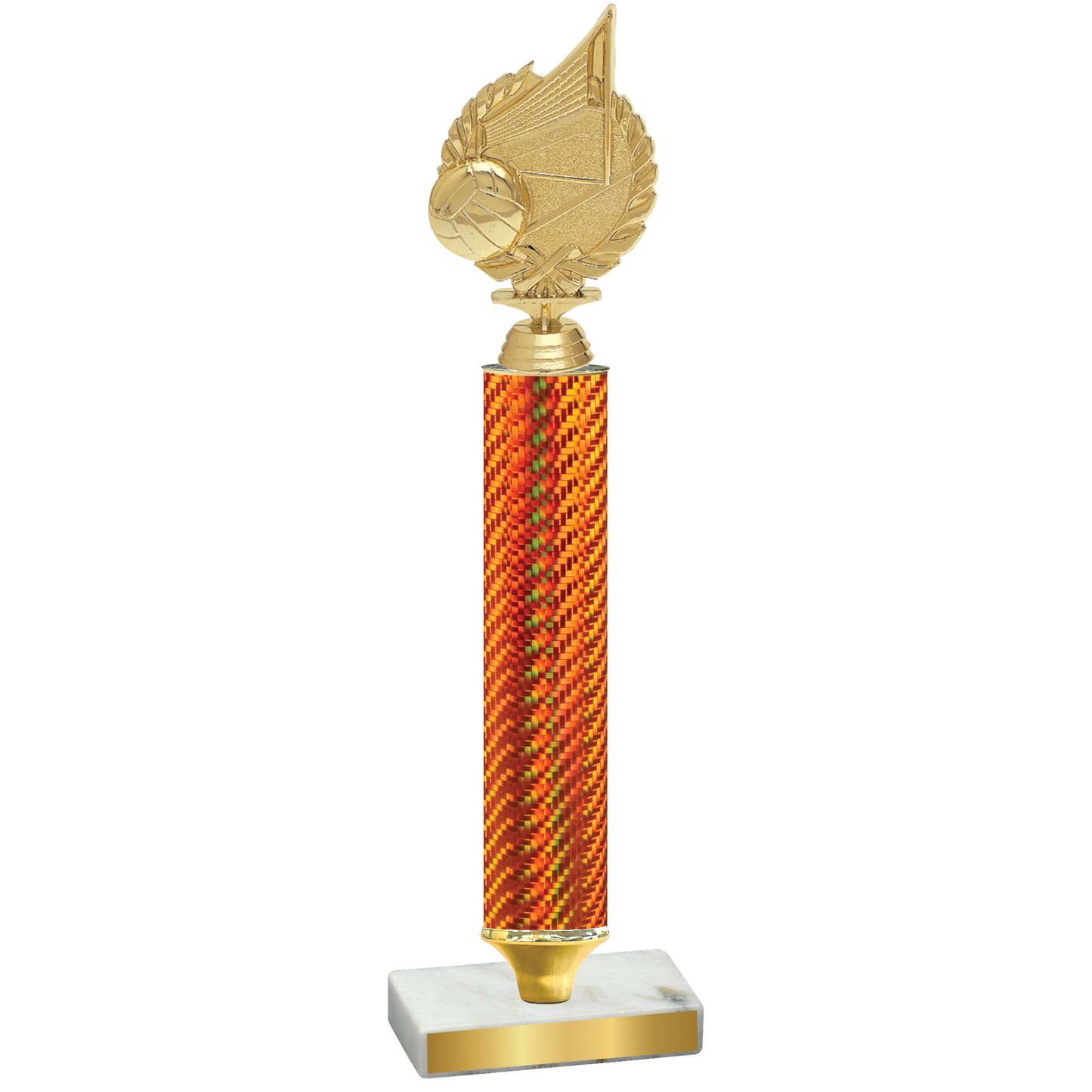 Value Orange Carbon Fiber Volleyball Trophy