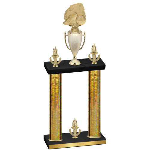 Double Gold Glacier Victory Soccer Trophy