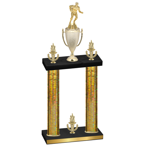 Double Gold Glacier Victory Rugby Trophy