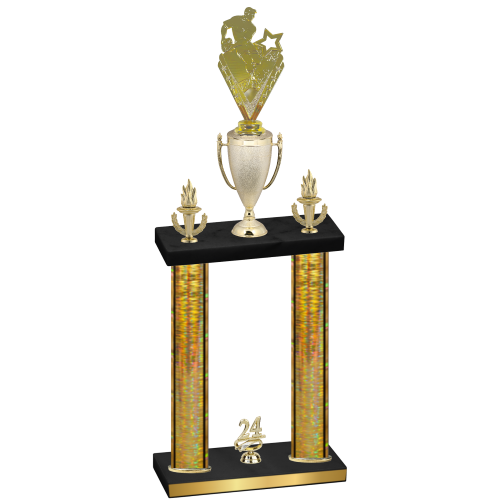 Double Gold Glacier Year Rugby Trophy