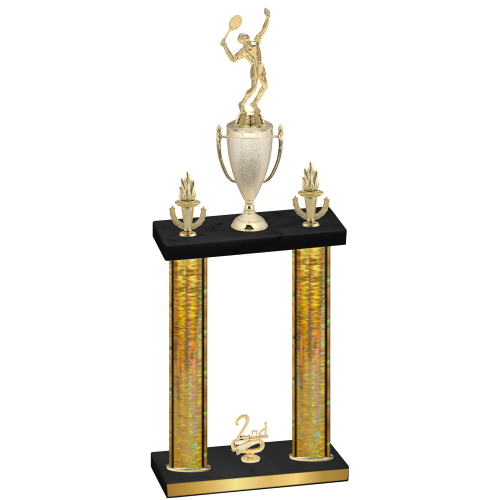 Double Gold Glacier Second Place Tennis Trophy