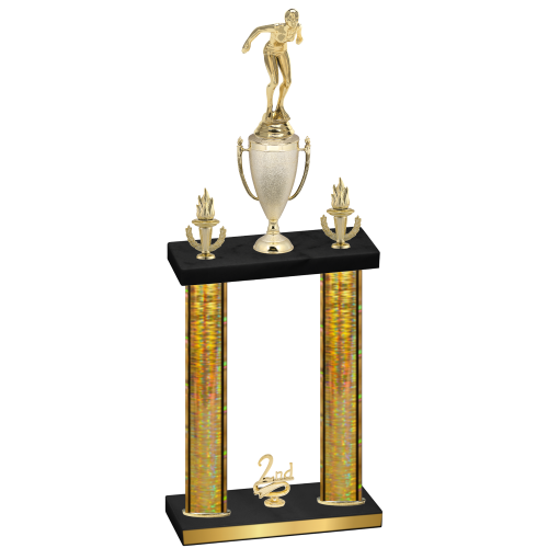 Double Gold Glacier Second Place Tennis Trophy