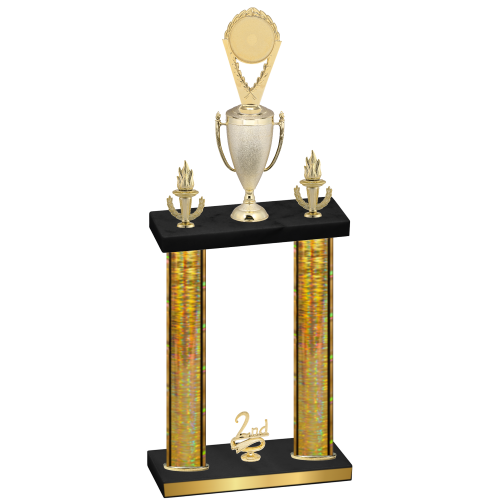 Double Gold Glacier Second Place Insert Trophy