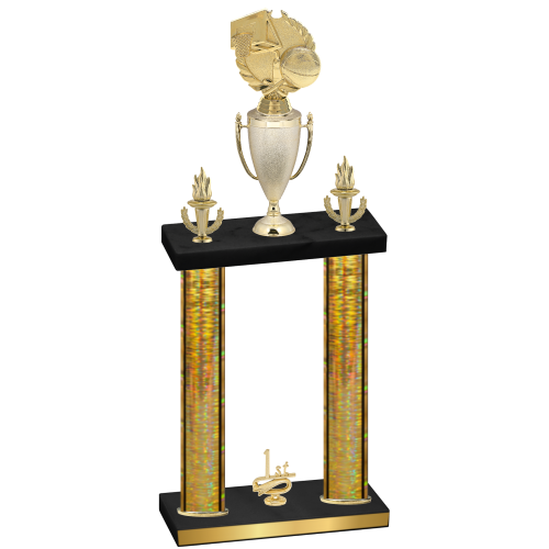 Double Gold Glacier First Place Basketball Trophy