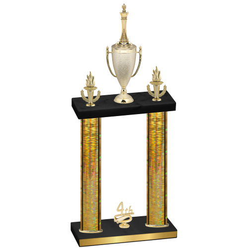 Double Gold Glacier Fourth Place Chess Trophy