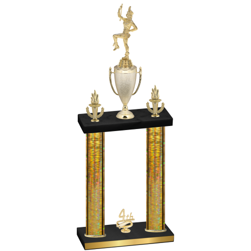 Double Gold Glacier Fourth Place Majorette Trophy