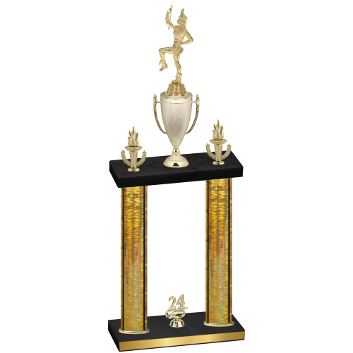 Double Gold Glacier Year Majorette Trophy