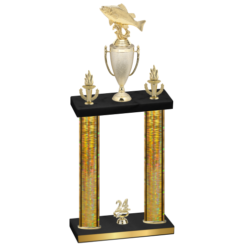 Double Gold Glacier Year Fishing Trophy
