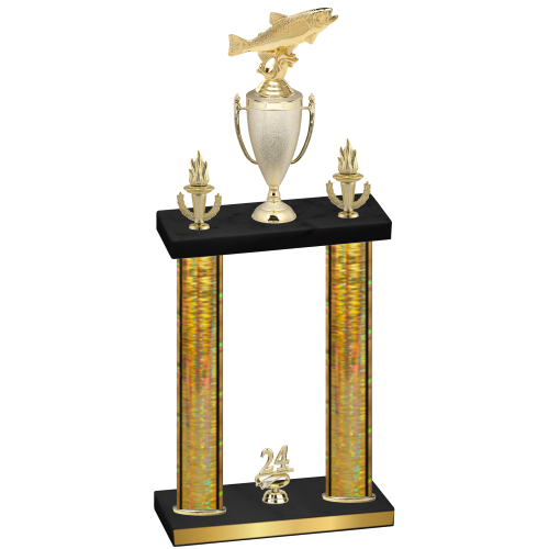 Double Gold Glacier Year Fishing Trophy