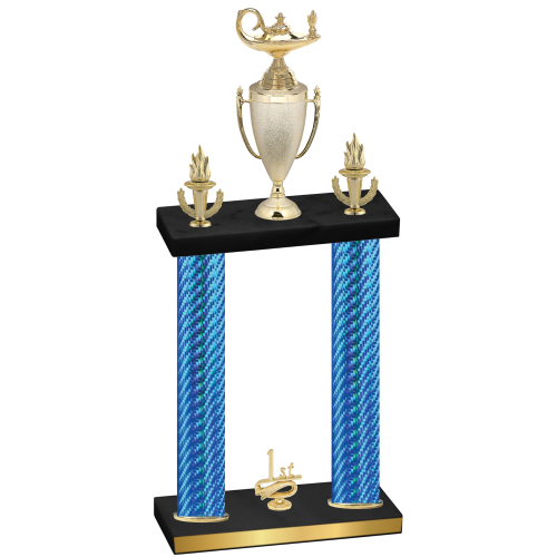 Double Blue Carbon Fiber First Place Academics Trophy