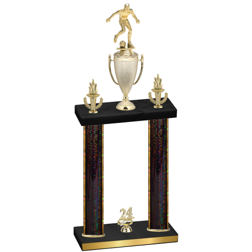 Double Black Glacier Year Soccer Trophy