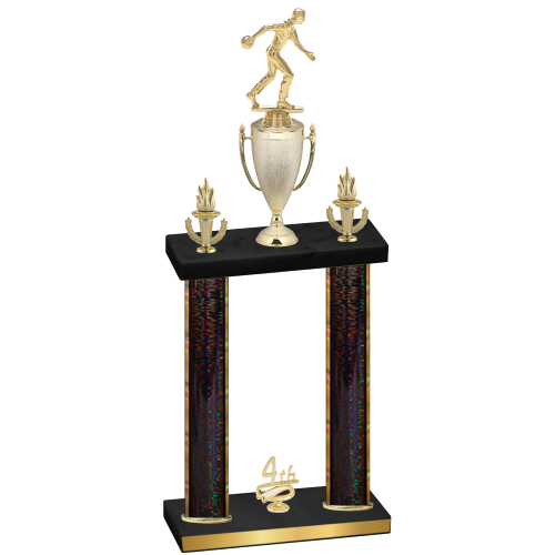 Double Black Glacier Fourth Place Bowling Trophy
