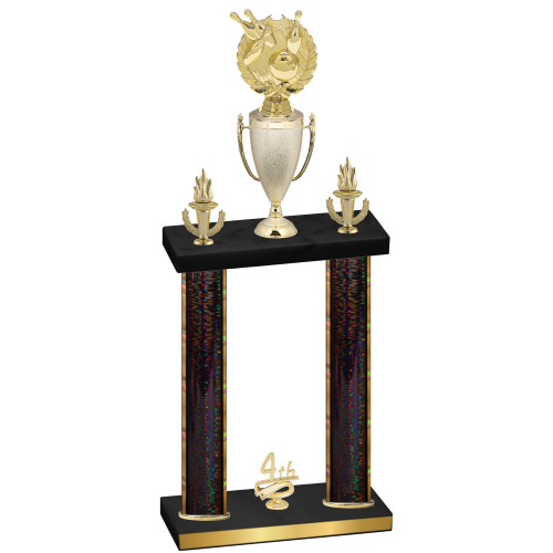 Double Black Glacier Fourth Place Bowling Trophy
