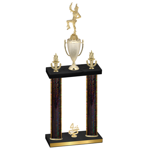 Double Black Glacier Fourth Place Majorette Trophy
