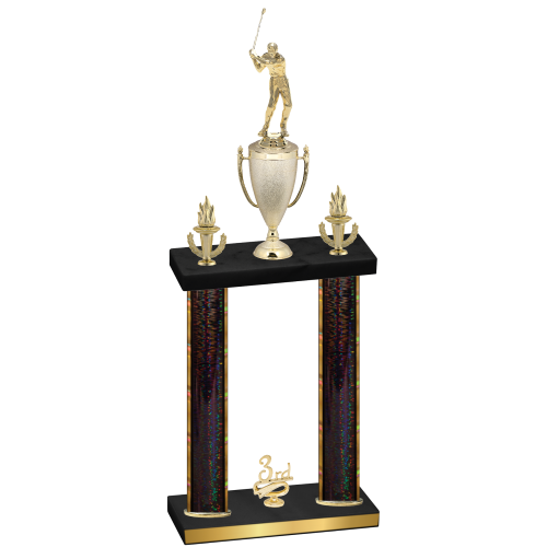 Double Black Glacier Third Place Golf Trophy