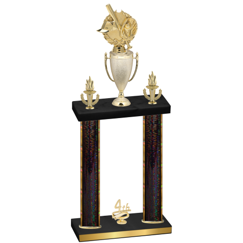 Double Black Glacier Fourth Place Baseball Trophy