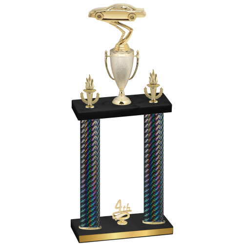 Double Black Carbon Fiber Fourth Place Cars Trophy