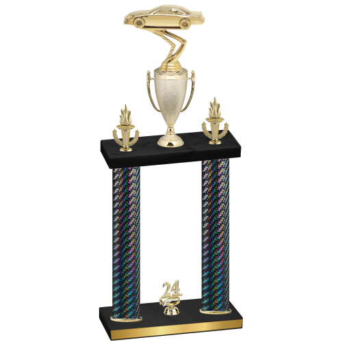 Double Black Carbon Fiber Year Cars Trophy