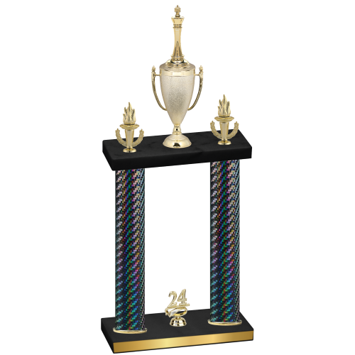Double Black Carbon Fiber Year Chess Trophy