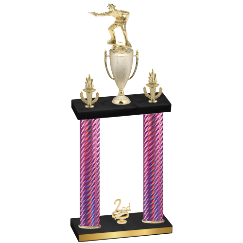 Double Pink Carbon Fiber Second Place Shooter Trophy