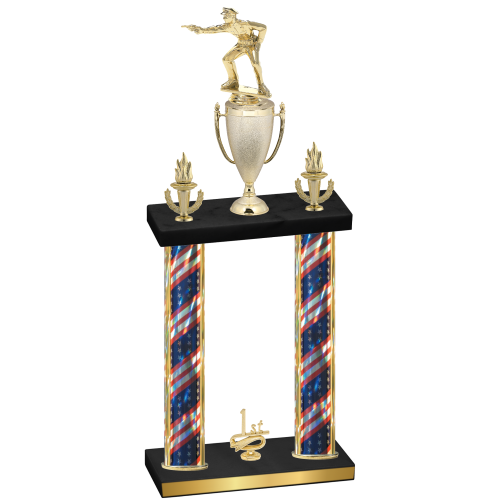 Double Flag USA First Place Shooter Trophy