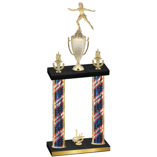 Double Flag USA First Place Skater Trophy