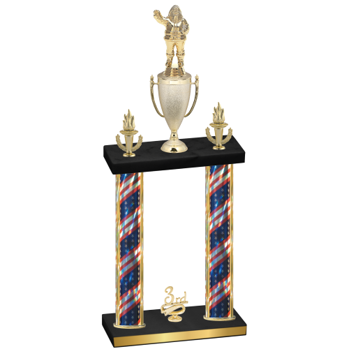 Double Flag USA Third Place Holiday Trophy