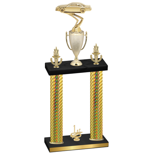 Double Gold Carbon Fiber First Place Cars Trophy