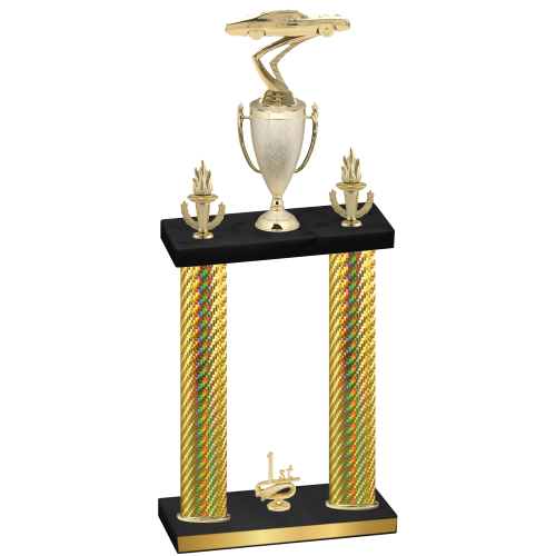 Double Gold Carbon Fiber First Place Cars Trophy