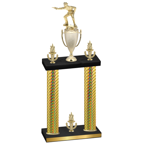 Double Gold Carbon Fiber Victory Shooter Trophy