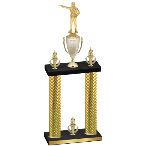 Double Gold Carbon Fiber Victory Shooter Trophy