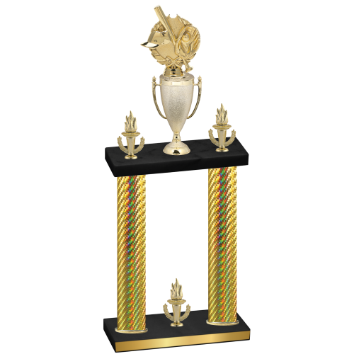 Double Gold Carbon Fiber Victory Baseball Trophy