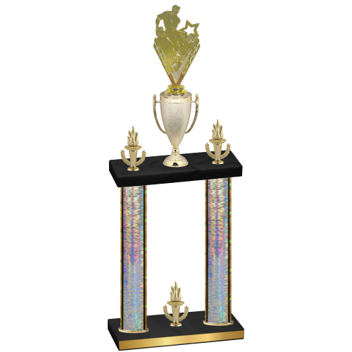 Double Silver Glacier Victory Rugby Trophy