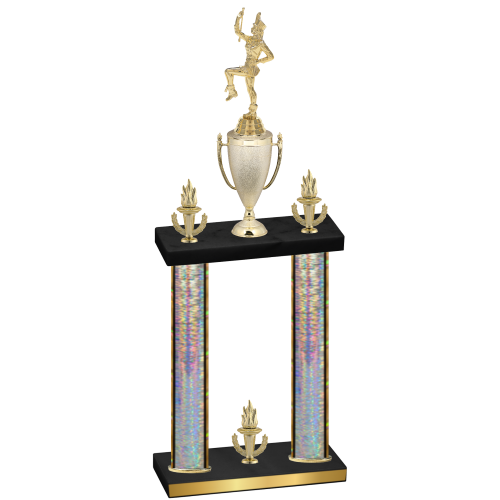 Double Silver Glacier Victory Majorette Trophy