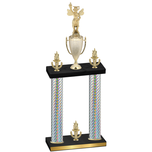 Double Silver Carbon Fiber Victory Academics Trophy