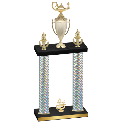 Double Silver Carbon Fiber Fourth Place Academics Trophy