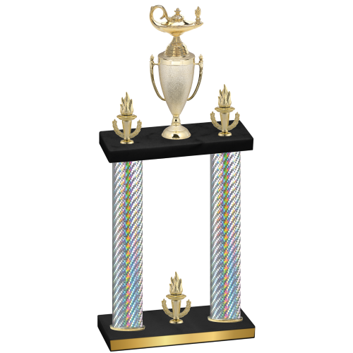 Double Silver Carbon Fiber Victory Academics Trophy