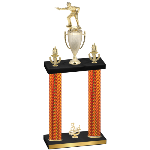 Double Orange Carbon Fiber Third Place Shooter Trophy