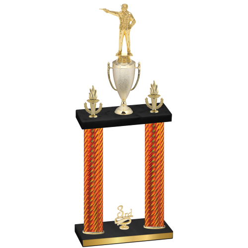 Double Orange Carbon Fiber Third Place Shooter Trophy