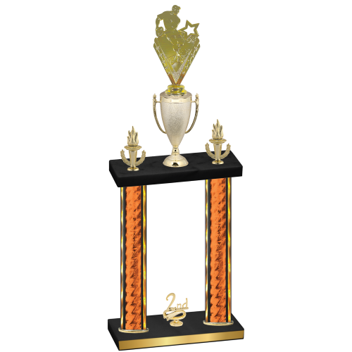 Double Orange Glacier Second Place Rugby Trophy