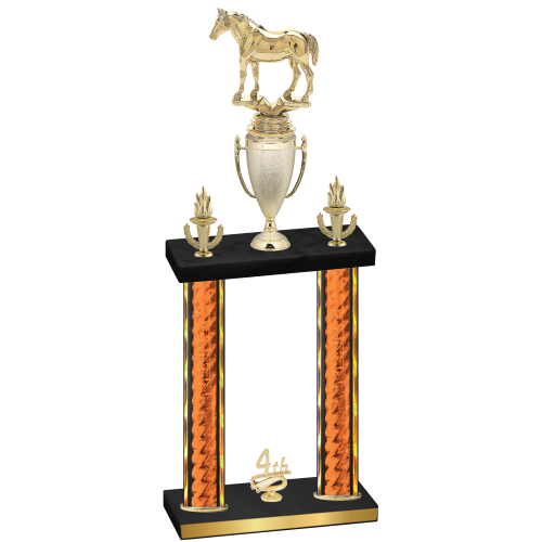 Double Orange Glacier Fourth Place Horses Trophy