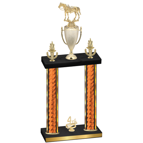 Double Orange Glacier Fourth Place Horses Trophy