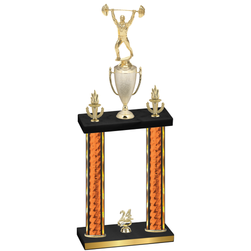 Double Orange Glacier Year Weights Trophy