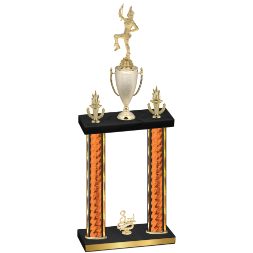 Double Orange Glacier Third Place Majorette Trophy