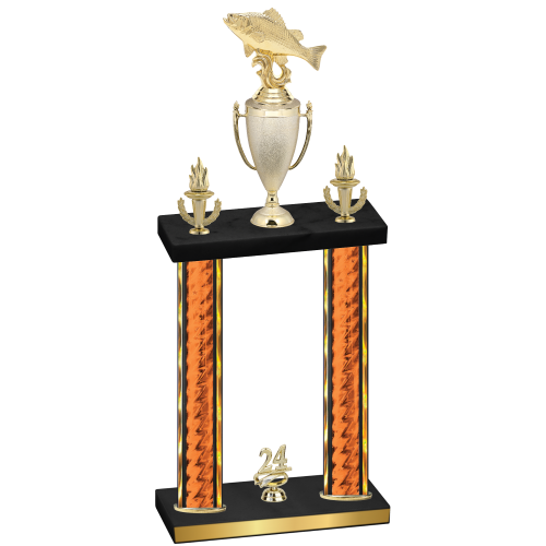 Double Orange Glacier Year Fishing Trophy