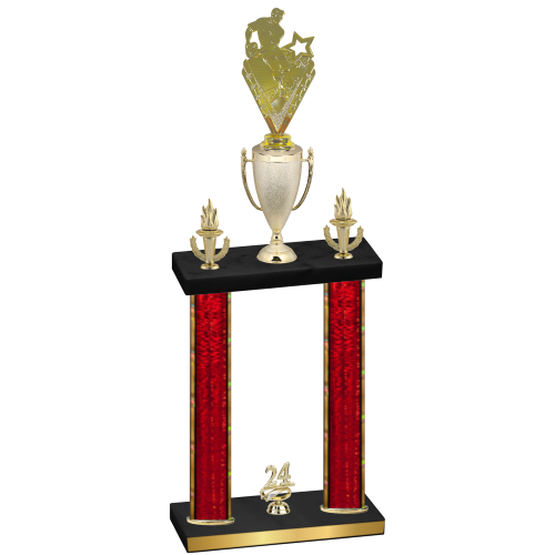 Double Red Glacier Year Rugby Trophy