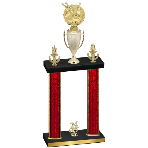 Double Red Glacier Year Bowling Trophy